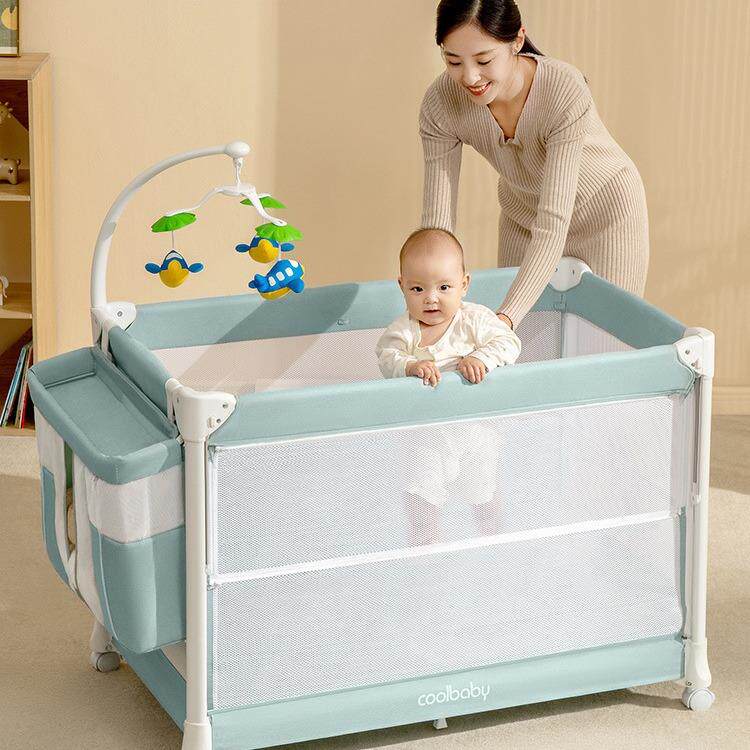 coolbaby一键开合折叠婴儿床全家桶可移动便携新生儿多功能宝宝床