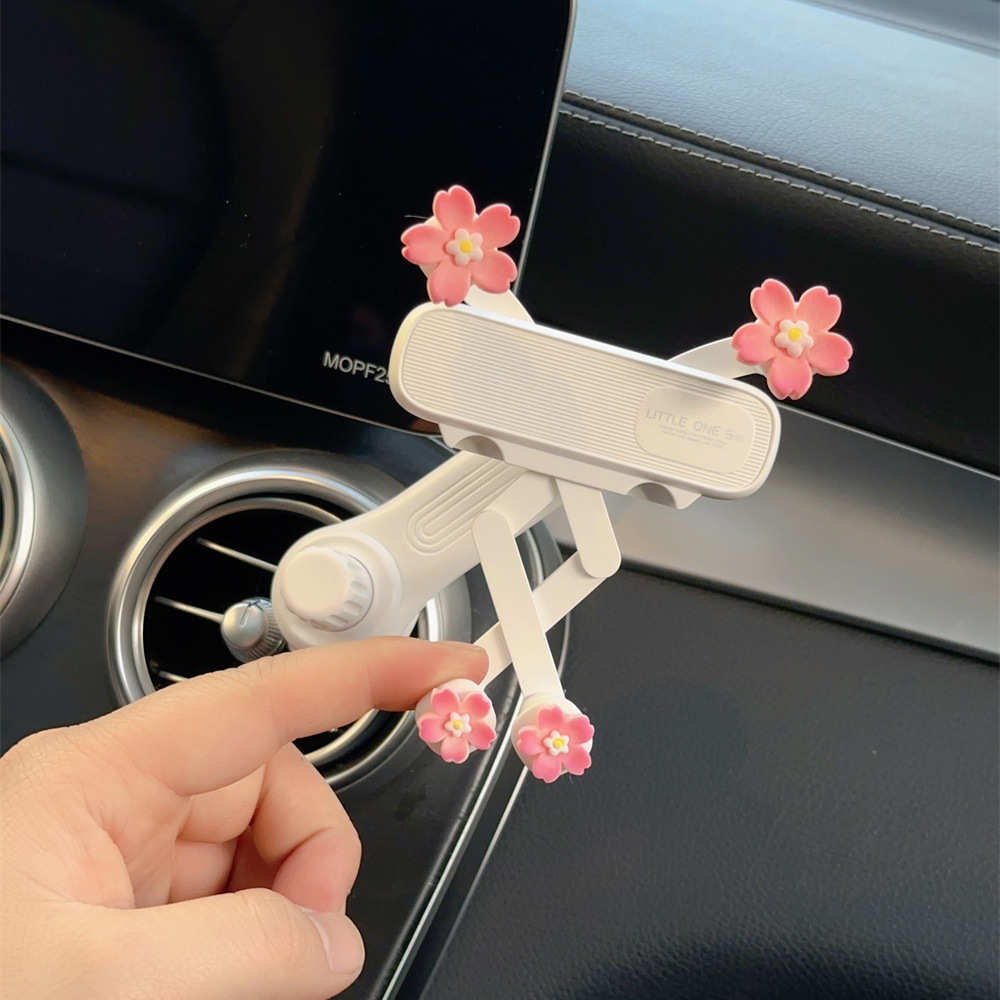 重力手机车载手旋转多功能出风口用支撑架导航机架女支架汽车创意