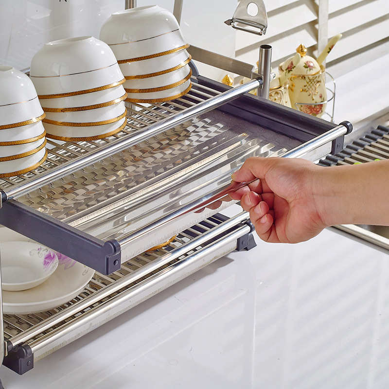 304不锈钢碗架壁挂沥水架厨房置物架收纳凉碗盘架储物架挂墙用品