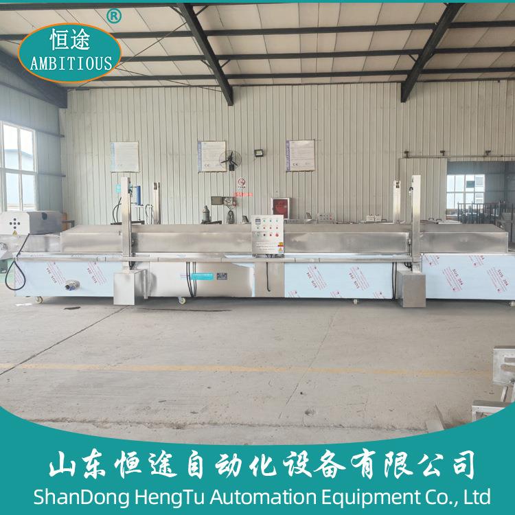 大肉型丸鱼丸蒸DEI煮流线蒸汽鸭加热水鸡爪卤漂烫设备隧道式货预