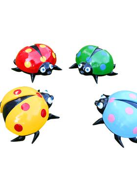 户外花园林景观仿真七星瓢虫发光雕塑别墅庭院草坪装饰品甲虫摆件