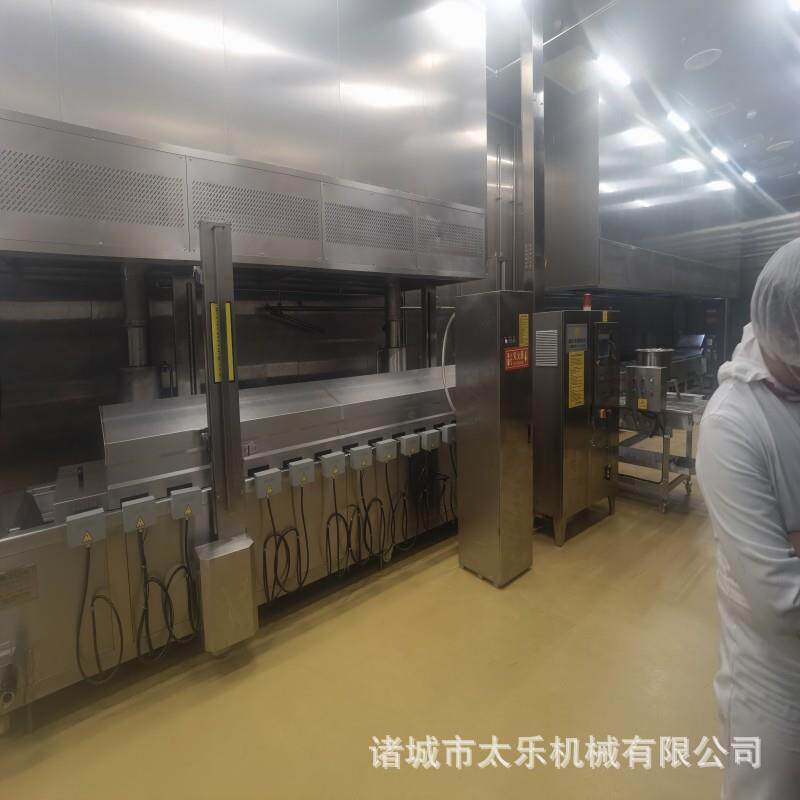 工业大型连续式油炸机全自动鱼豆腐油炸流水线皮皮虾设备省油节能