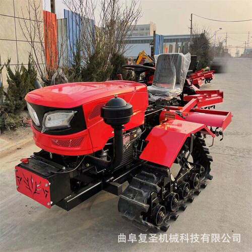 出口版履带拖拉机乘坐式果园果树开沟施机Trackedtractor