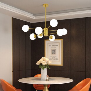 客厅吊灯简约现代大气轻奢北欧魔豆分子灯2025年新款 网红卧室餐厅