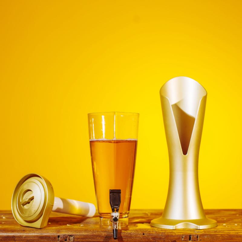 自助餐厅器网红桌面啤酒分配冷饮料机加冰塔果汁桶dd半盏3升出啤