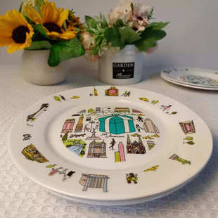 2玉盘盘餐菜家用田园欧式件套骨瓷风瓷果盘送礼风批发