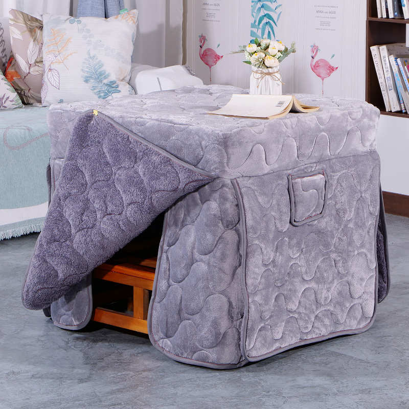 S*烤火罩取暖桌罩套正方形电炉罩烤火桌布新款冬季加厚家用烤火被