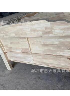 中雕花1.木8米实床胚雕花新JYA款白茬白家具卧室双人式床全实木雕