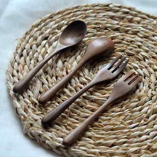 红桃八新品 黑胡桃木蜂蜜勺咖啡搅拌勺家用勺餐具