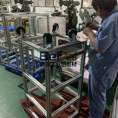 大型设备型材框架电池包铝合金外夹具组件结构工作台桌物流台车