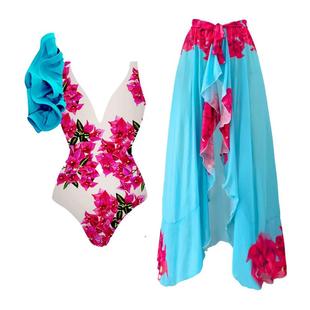 set retro swimsuit slim belly piece womens covering One