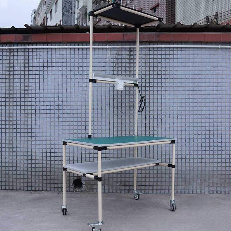 精益生产作台 无尘车间配套打包台 流水线带灯防静电工作台