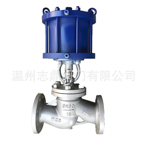 J641H16C/W气动法兰截止阀可带散热片防爆三联件耐高温密封开关