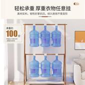 衣架落卧室衣帽架收家用室内双简杆式 晾衣架易多功1012能纳挂衣服
