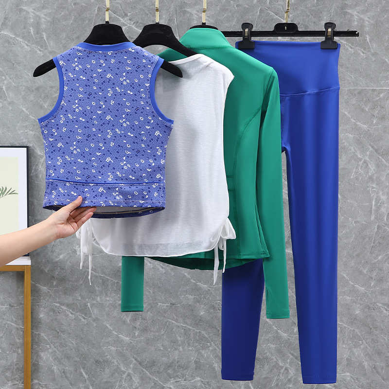 希音瑜伽服套装高级感三件套专业时尚2025新款普拉提运动速干健身