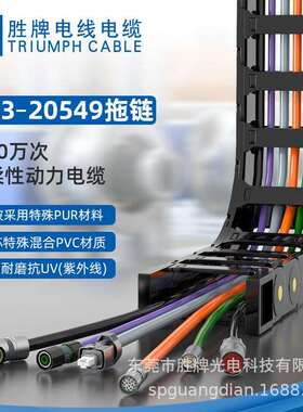 胜牌高柔性高速移动PUR镀锡铜编织屏蔽率90%耐弯折1500万次20549