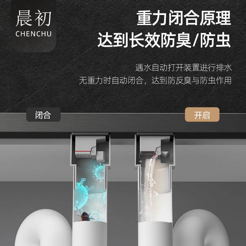 3.5cm线性地漏不锈钢304隐形大排量直排内芯可更换易清理家装地漏