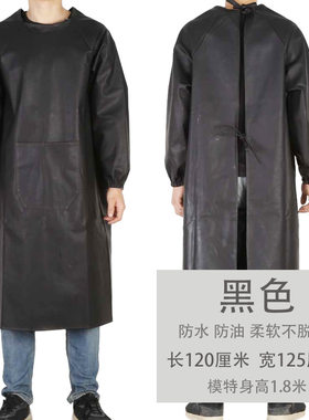 车间倒穿衣女士罩衣防脏防水工作服新款秋天男女简约韩版卖猪肉