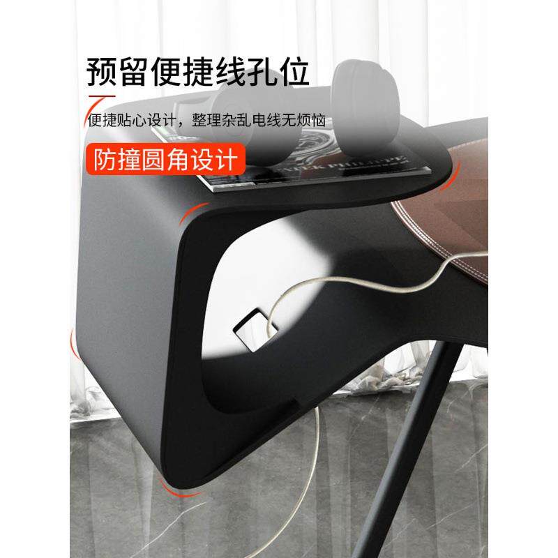 意式极简设计师书桌 轻奢现代中学生台式电脑桌 小户型转角办公桌