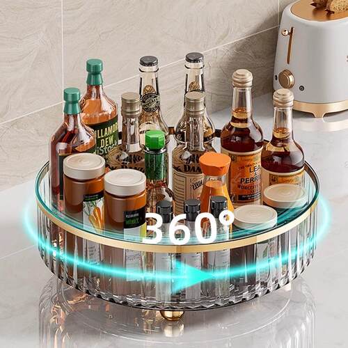 Kitchen Countertop Rotating Storage Organizer for Home Use -