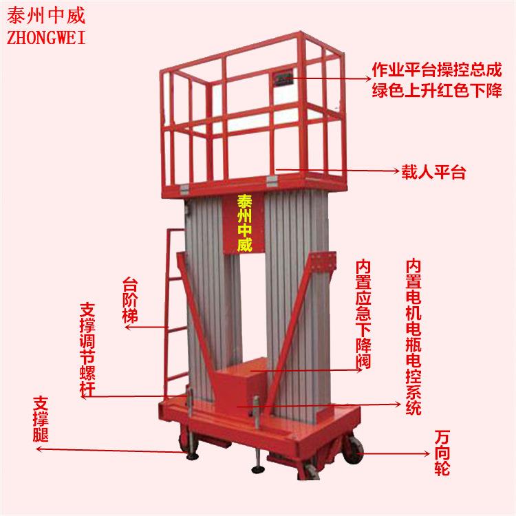 200KG10米双桅铝合金升降
