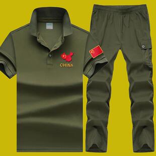 速干体能运动训练服套装短袖夏季T恤刺绣定制中国特种兵大码军旅