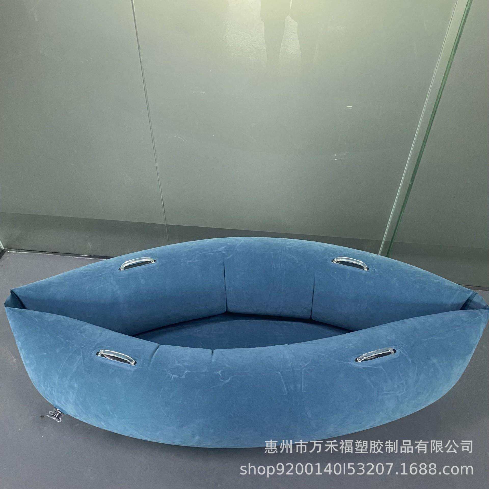 现货PVC充气懒人沙发贵妃椅 居家休闲座椅植绒单人沙发充气摇摇椅