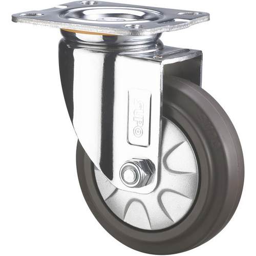 SUPO/向4寸底板带双刹车荣橡胶静音万向脚轮CC05S-01A05S-1A0-100