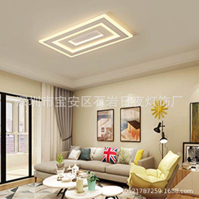 超薄方形侧发光亚克力吸顶灯 时尚现代简约卧室客厅灯LED书房灯具