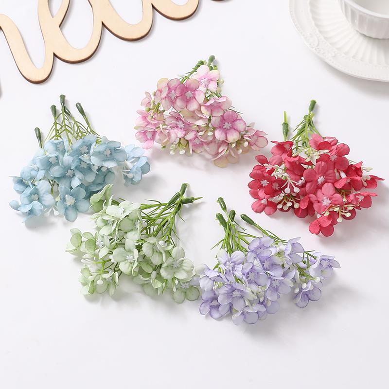 ins彷真花小花束 DIY手工花环材料婚庆礼盒装饰假花绢花拍摄道具
