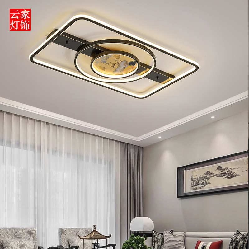 客厅彩大气全房间新国风吸顶灯铜卧室中式灯饰中珐琅简约餐厅现代