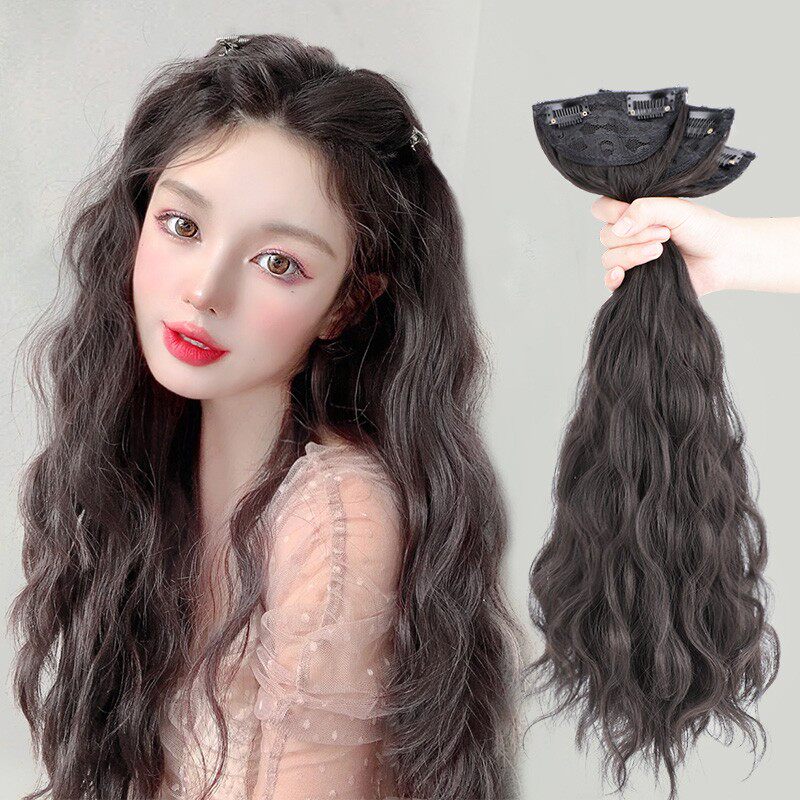 假发片水波纹三片式 假发片增发量蓬松长卷发 假发女长发无痕接发