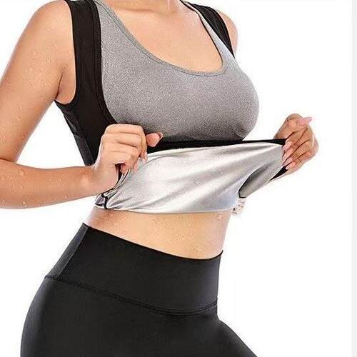 Women Plain Sauna Tank Tummy Control Waist Shaper Vest Shirt