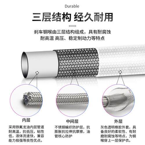 锐志凯美瑞酷路泽GT86 普锐斯普拉多汉兰达卡钳刹车油管钢喉