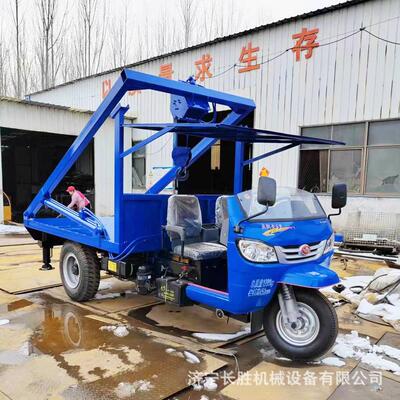 供应农用3吨龙门吊式三轮下葬车小型三马子拉棺材吊车