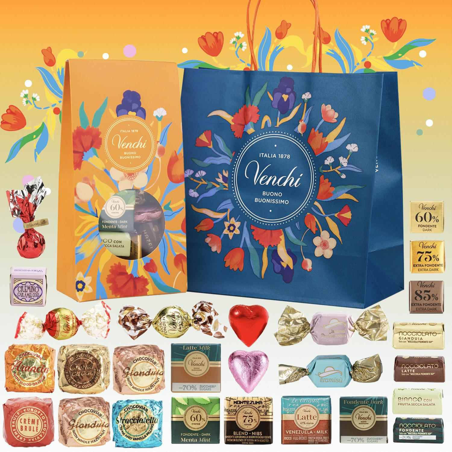 意大利闻绮Venchi 多口味什锦小包装进口巧克力礼袋零食节日送礼