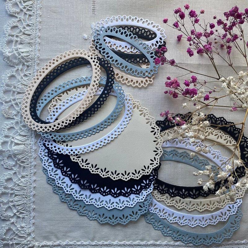 蕾丝椭圆切割模具碳钢模板 scrapbooking 手帐手账卡片素材装饰