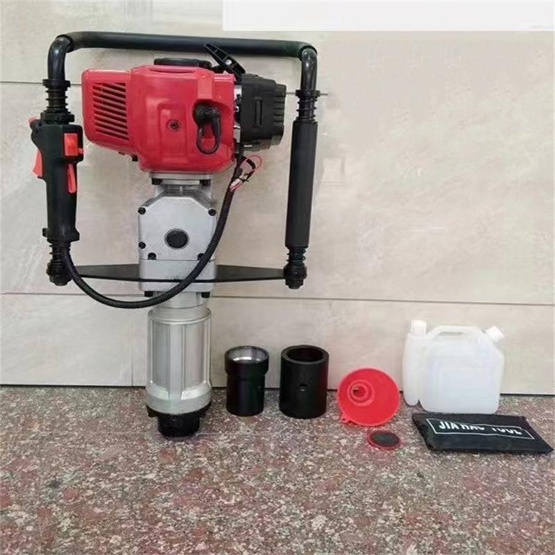 防汛植桩机小型手持式护栏打桩机抗洪抢险护坡加固二冲程打桩机