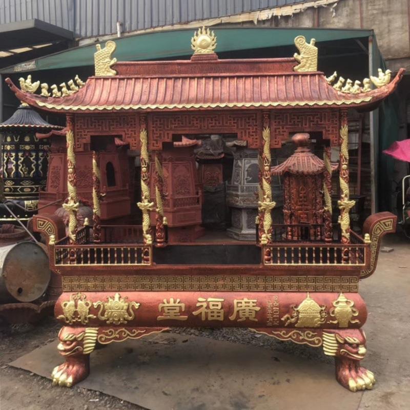 大型铸铁天地炉寺庙院户外烧香炉土地公焚香炉长方形宗祠堂道观鼎