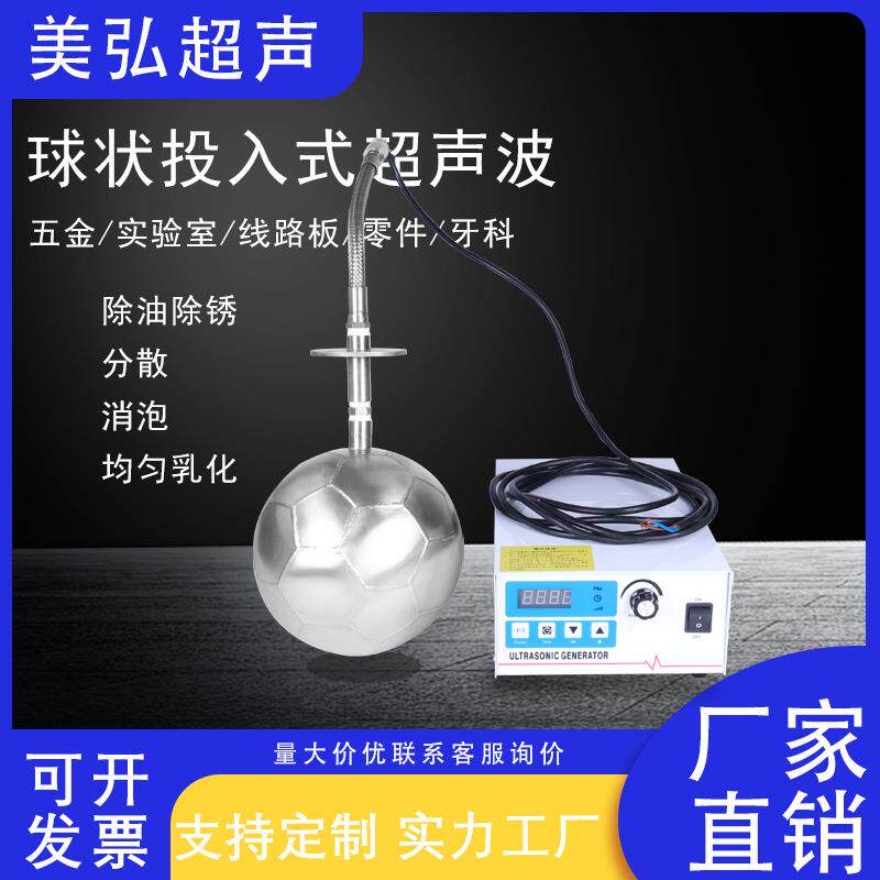 大功率球体超声波清洗机中药萃取实验室投入式带发生器工业清洗机