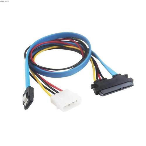 硬盘光驱一体数据线台式机电脑电源4针IDE+SATA转接供电线7+15P线