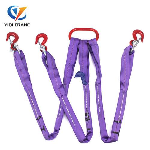 柔性起重吊索三叉组合吊具具 多规格带钩涤成套吊纶带YQ-RX-D0索