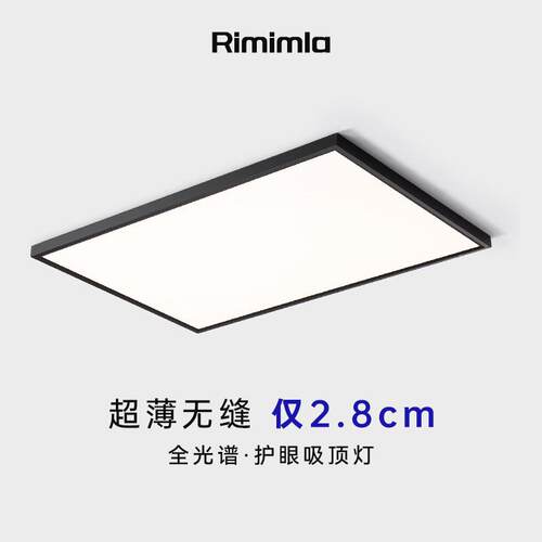 极简超薄厨房吸顶灯明装平板灯led智能语音长方形300600书房灯具