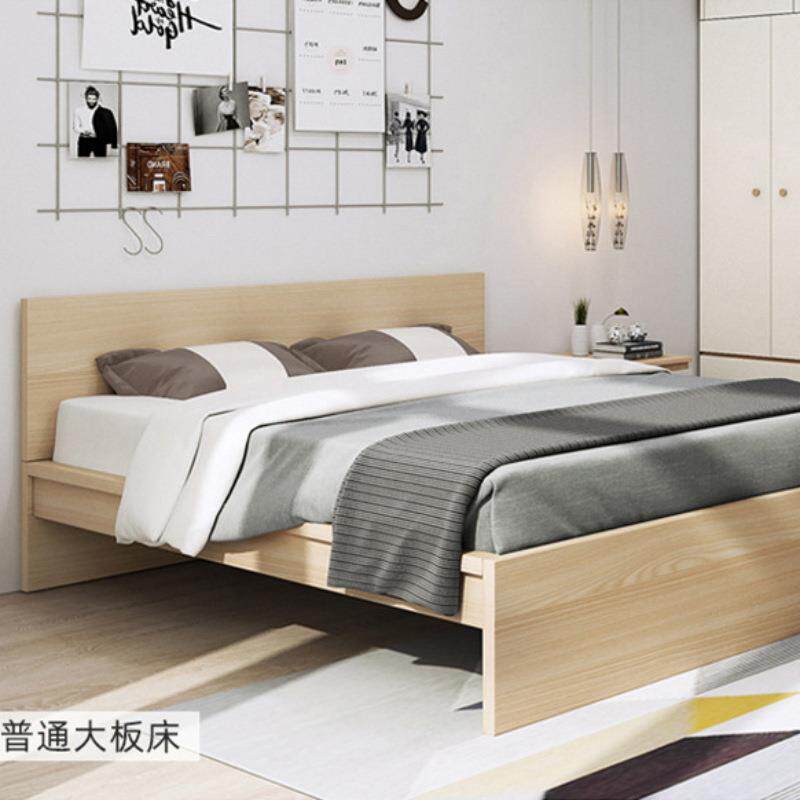 志光简约储物床现代高箱软靠主卧室单人双人板木收纳抽屉床铺家具