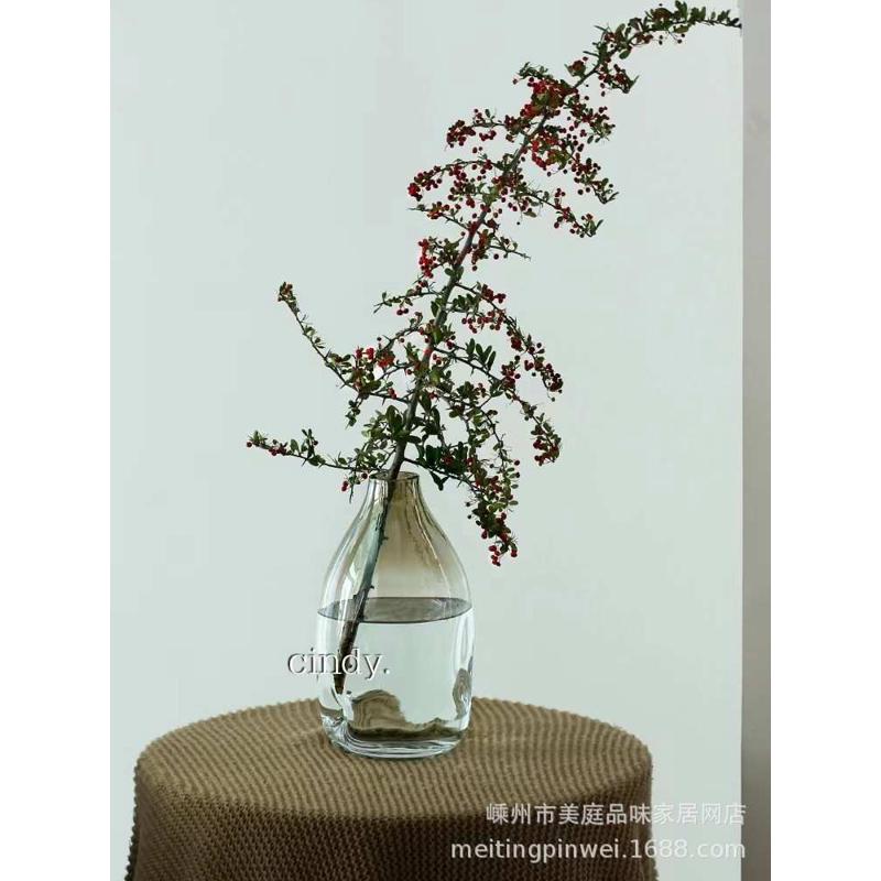 感木美学大号玻璃吊钟醉金色渐变高级马北欧简约细口花瓶