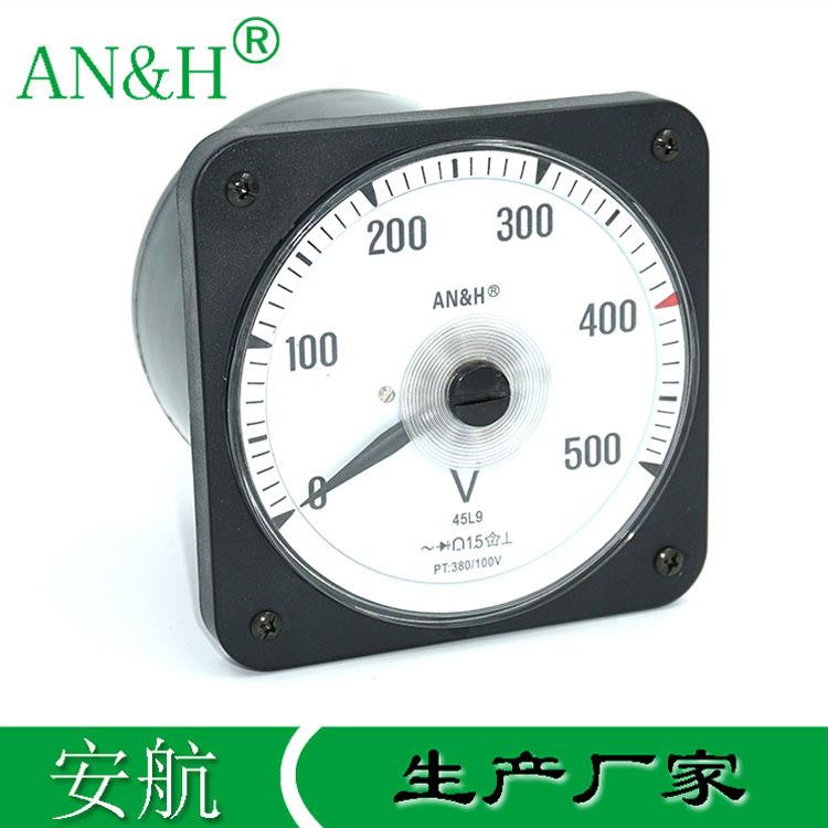 45L9电压表0-450V500V45L82102交流电压表火车机车仪表