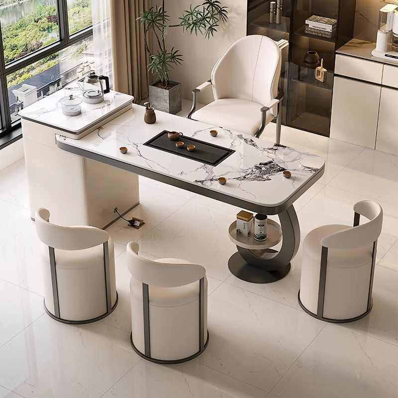 轻奢家用烧水茶台全自动上水一体岩板茶桌家用办公阳台茶桌椅组合,住宅家具,家用茶台/茶桌,淘宝优惠券,粉丝福利购,淘宝优惠卷