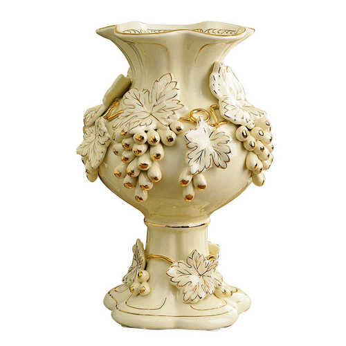 厂销创意描金彩绘欧式陶瓷花瓶 家居客厅酒店轻奢北欧风摆件