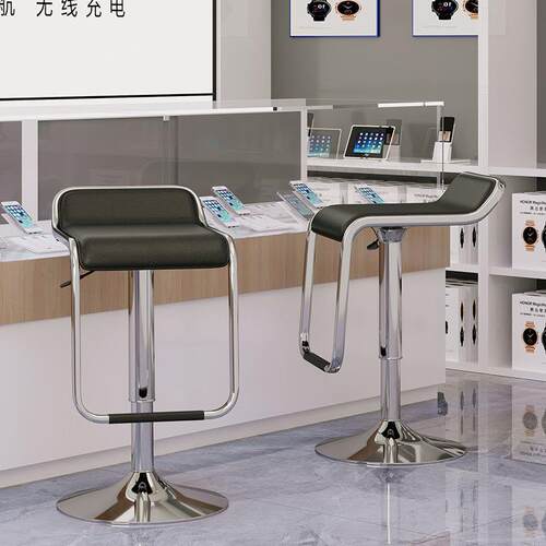 吧台椅手机店升降凳子高脚凳吧台凳收银椅商用前台椅转椅