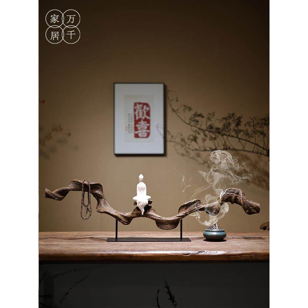 新中国禅宗风格树脂装饰家居,客厅,茶室,入口,民宿,办公室,